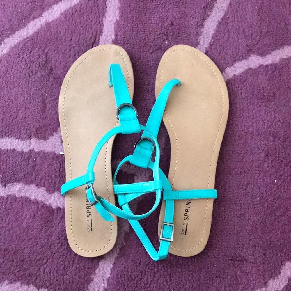 Teal Call It Spring Sandals - Size 9
